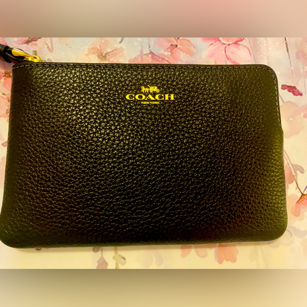 Coach Black Wristlet NWT